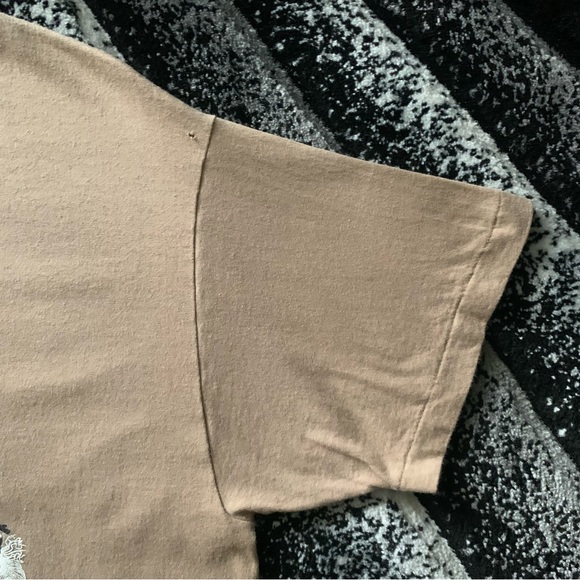 Vintage 90s Single Stitch Native American Dream Catcher Blue Bear Tan T-shirt - Picture 6 of 7